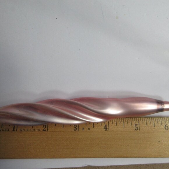 Pink Glass Twist Icicle Christmas Ornament ~ 5-1/2"-6" Box of 4 Made in Colombia - Picture 7 of 12